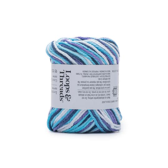 18 Pack: Everyday Cotton&#x2122; Patterned Yarn by Loops &#x26; Threads&#xAE;